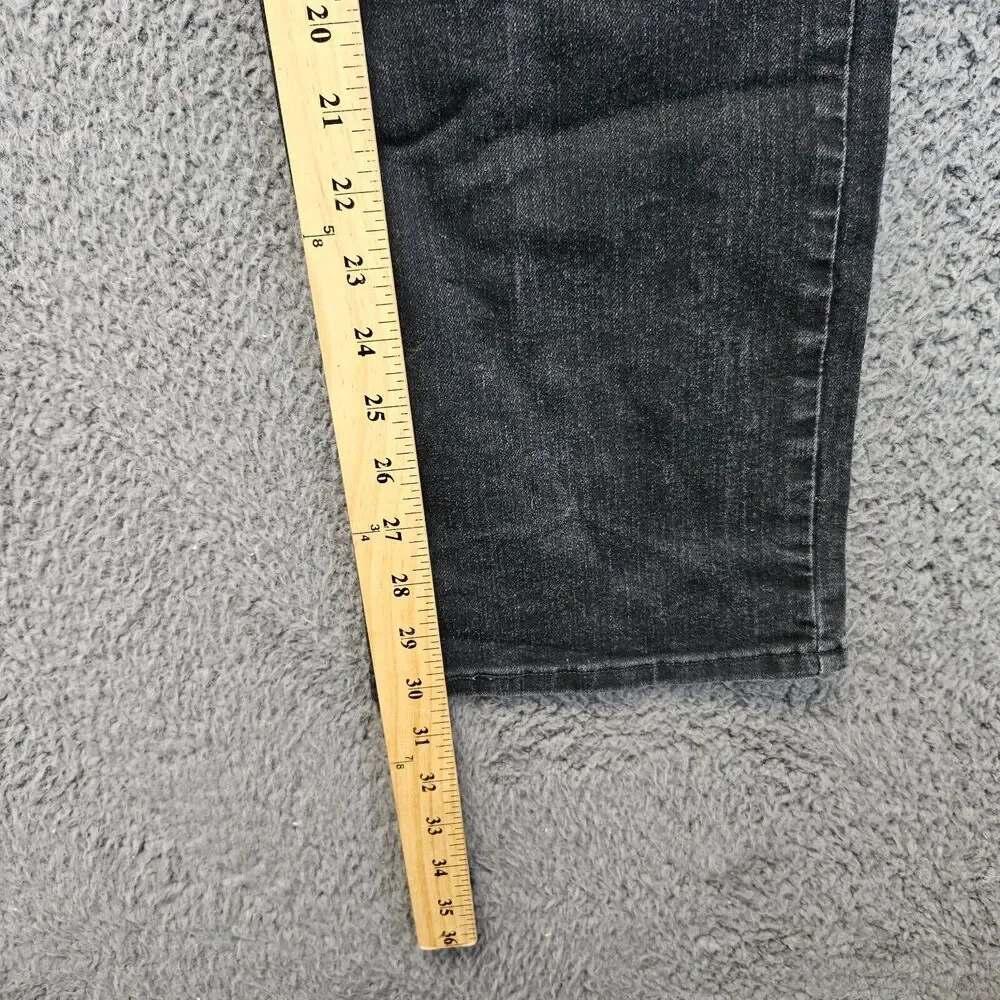 Levis 505 Jeans Women Size 31 Black Denim Straight Leg Mid Rise‎